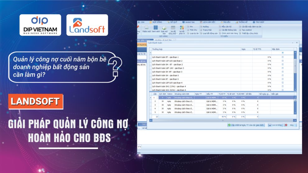 landsoft quan ly cong no khach hang bat dong san 1