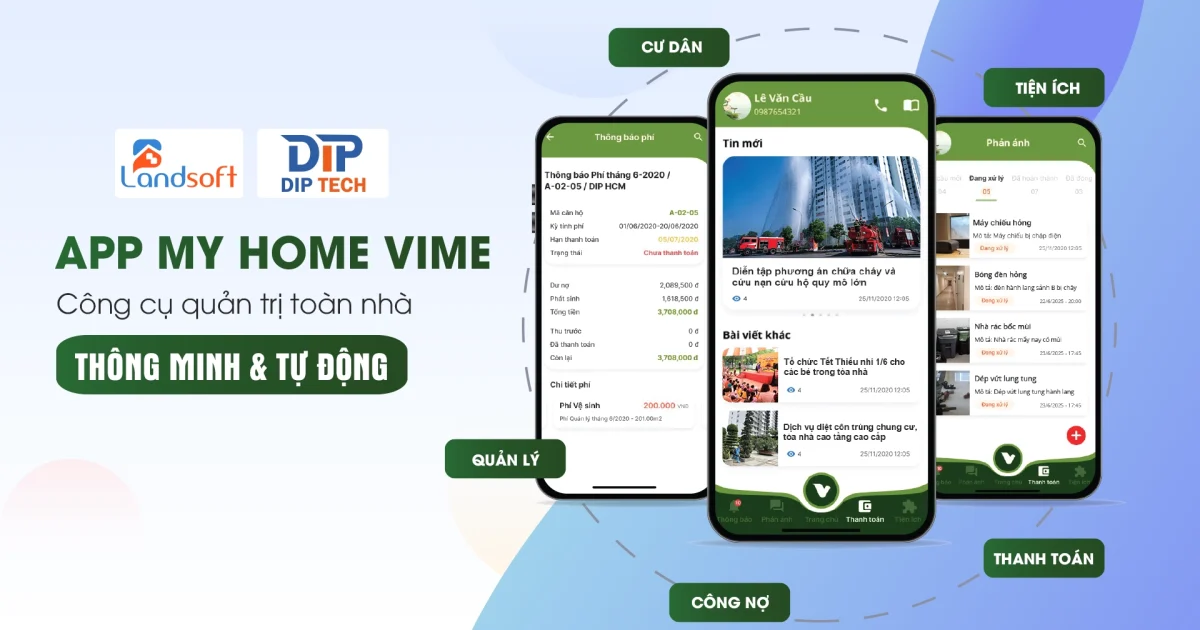 Quản lý kỹ thuật tòa nhà trên điện thoại chỉ trong vài thao tác