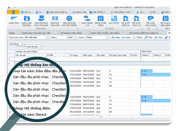 Phần mềm quản lý chuỗi tòa nhà chung cư Landsoft Building 29 ke hoach bao tri 1 1