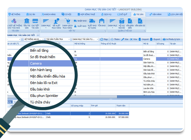 Phần mềm quản lý chuỗi tòa nhà chung cư Landsoft Building 27 tai san trang thiet bi 1 1