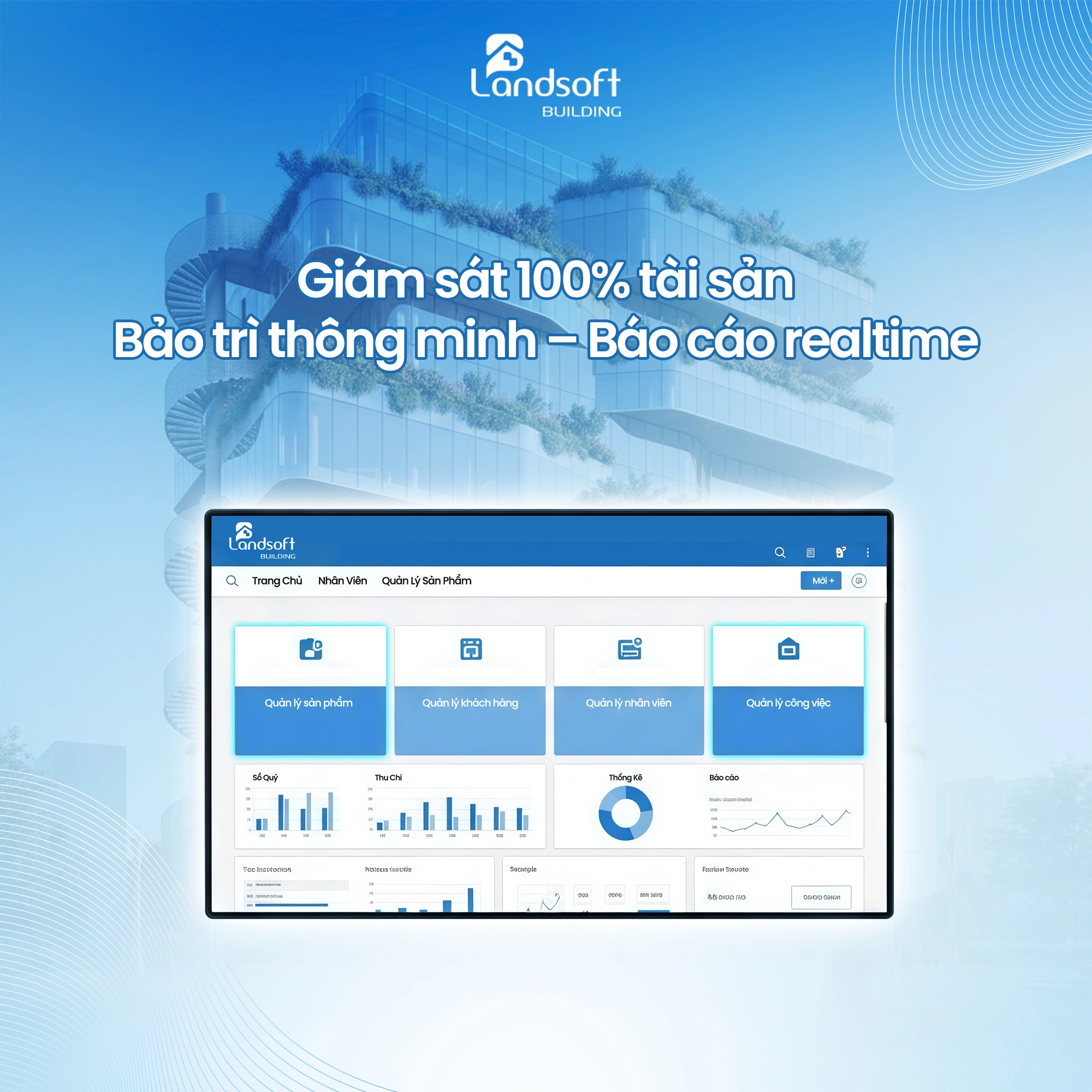 Tự động hóa bảo trì tòa nhà – Bảo dưỡng thiết bị tòa nhà hiệu quả với phần mềm Landsoft Building