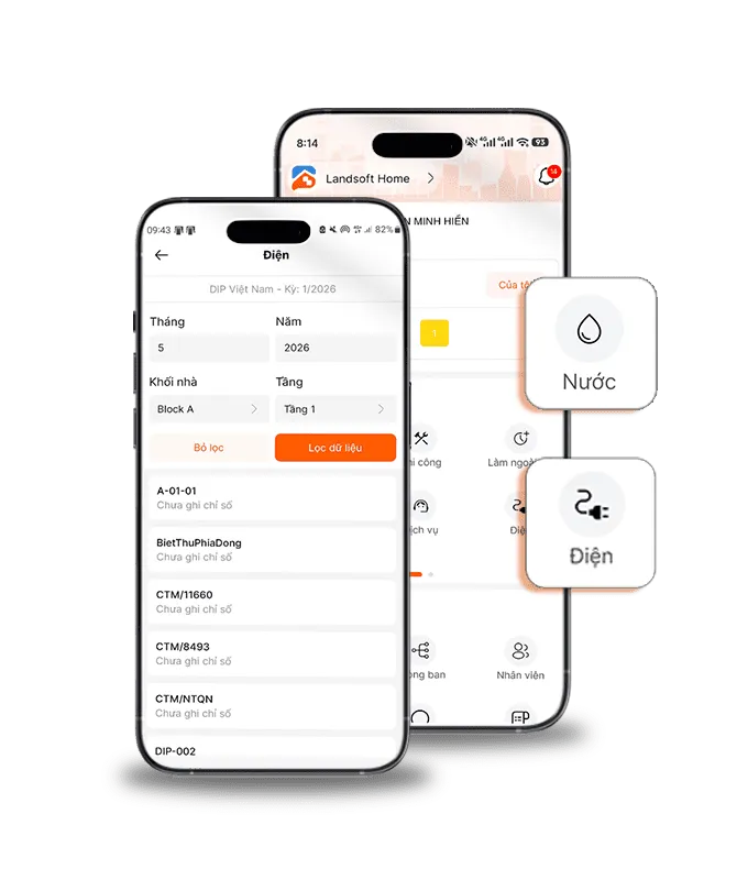App Landsoft Home 10 BQL quản lý tiện ích và dịch vụ tòa nhà