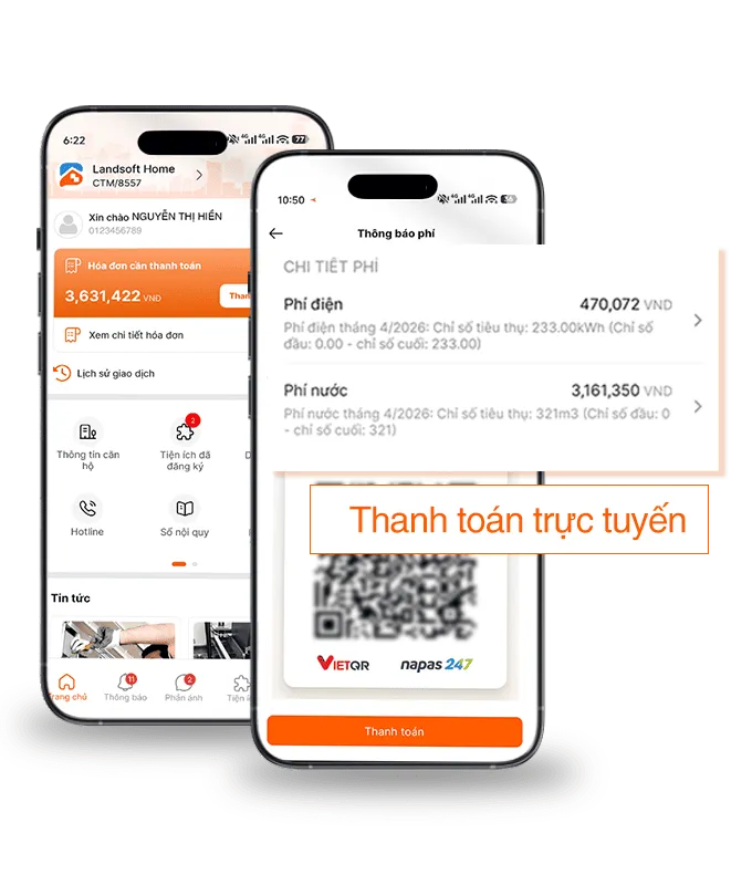 App Landsoft Home 3 Tra cứu thanh toán tiện lợi trên Landsoft Home